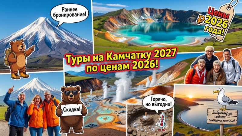 Раннее бронирование туров на Камчатку 2027 по ценам 2026