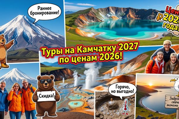 Раннее бронирование туров на Камчатку 2027 по ценам 2026